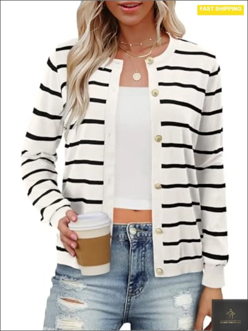 Dressy Button Down Cardigan Sweater Long Sleeve Knit Work Cardigans